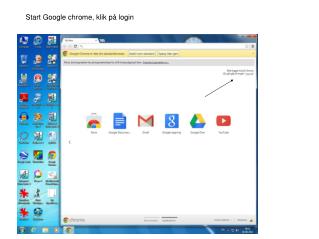 Start Google chrome, klik på login