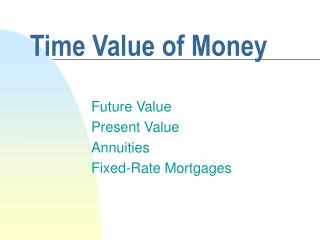 Time Value of Money