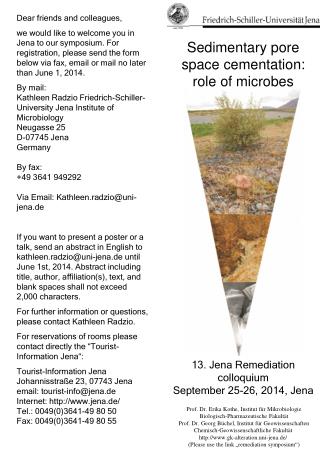 13. Jena Remediation colloquium September 25-26, 2014, Jena