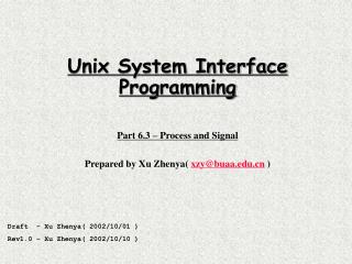 Unix System Interface Programming Part 6.3 – Process and Signal