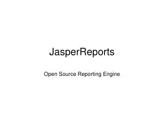 JasperReports