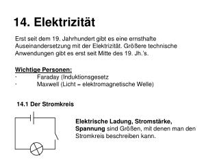 14. Elektrizität