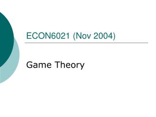ECON6021 (Nov 2004)