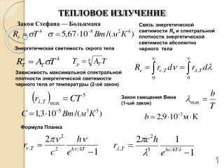 ТЕПЛОВОЕ ИЗЛУЧЕНИЕ