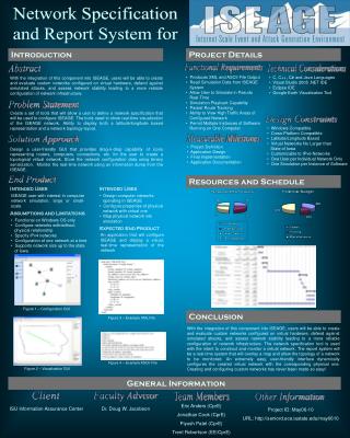 Network Specification and Report System for