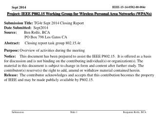 Project: IEEE P802.15 Working Group for Wireless Personal Area Networks (WPANs)