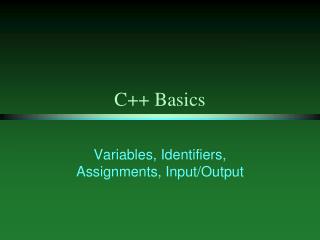 C++ Basics