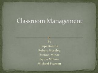 Classroom Management