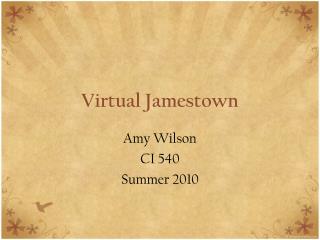Virtual Jamestown