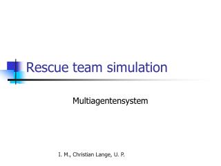 Rescue team simulation