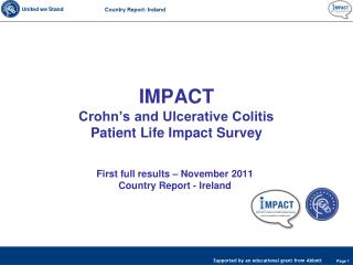 IMPACT Crohn’s and Ulcerative Colitis Patient Life Impact Survey