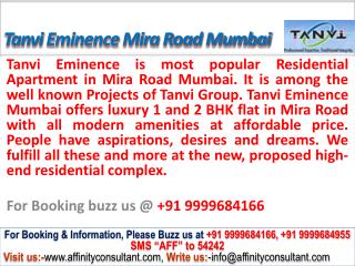 Tanvi Eminence @09999684166 Apartments Mira Road Mumbai