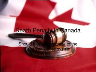 Death Penalty in Canada