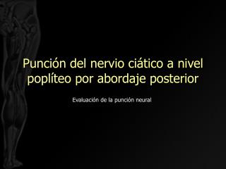 Punción del nervio ciático a nivel poplíteo por abordaje posterior