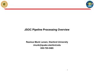 JSOC Pipeline Processing Overview