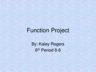 Function Project