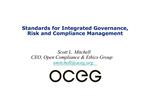 Standards for Integrated Governance, Risk and Compliance Management