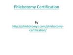 Phlebotomy Certification