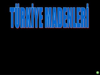 TÜRKİYE MADENLERİ