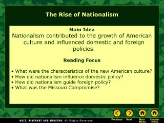 The Rise of Nationalism