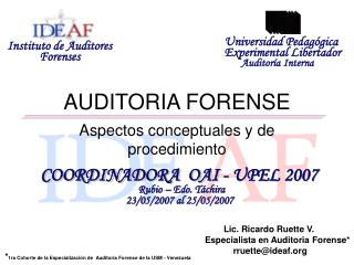 AUDITORIA FORENSE