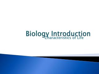 Biology Introduction