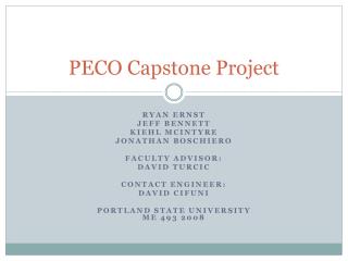 PECO Capstone Project