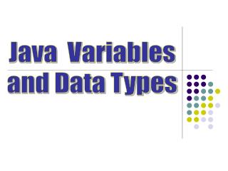 Java Variables and Data Types