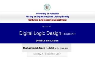 Digital Logic Design ESGD2201