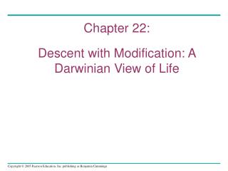 Chapter 22: Descent with Modification: A Darwinian View of Life