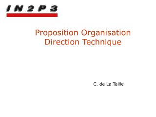 Proposition Organisation Direction Technique