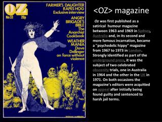 &lt;OZ&gt; magazine