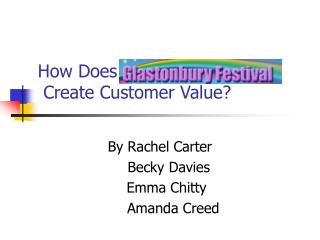 How Does Create Customer Value?