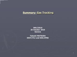 Summary: Gas Tracking