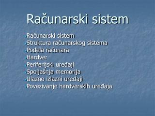 Računarski sistem