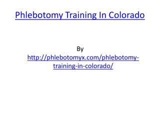 Phlebotomy Training In Colorado