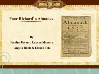 Poor Richard ’ s Almanac