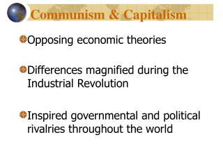 Communism &amp; Capitalism