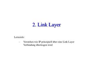 2. Link Layer