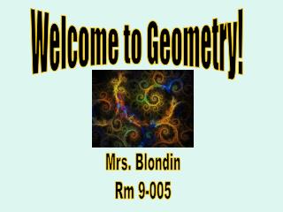 Welcome to Geometry!