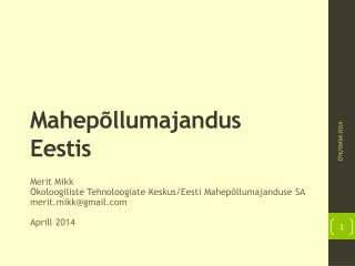 Mahepõllumajandus Eestis