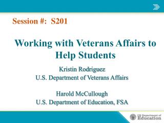 Working with Veterans Affairs to Help Students