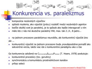 Konkurencia vs. paralelizmus