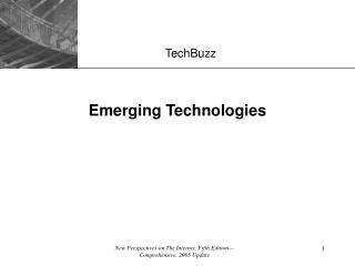 Emerging Technologies