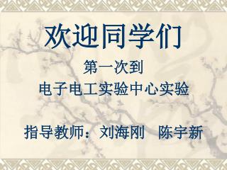 欢迎同学们 第一次到 电子电工实验中心实验 指导教师：刘海刚 陈宇新