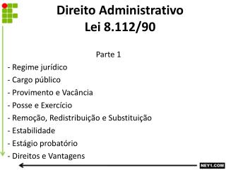Direito Administrativo Lei 8.112/90