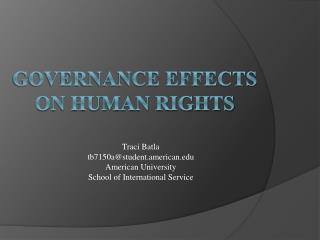 Governance effects on Human rights