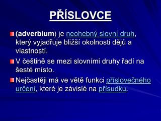 PŘÍSLOVCE