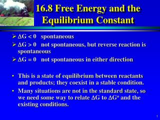 16.8 Free Energy and the Equilibrium Constant