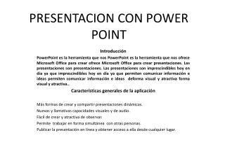 PRESENTACION CON POWER POINT